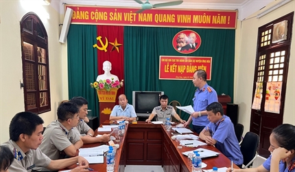 Viện KSND huyện Ứng Hòa công bố dự thảo kết luận kiểm sát trực tiếp tại...